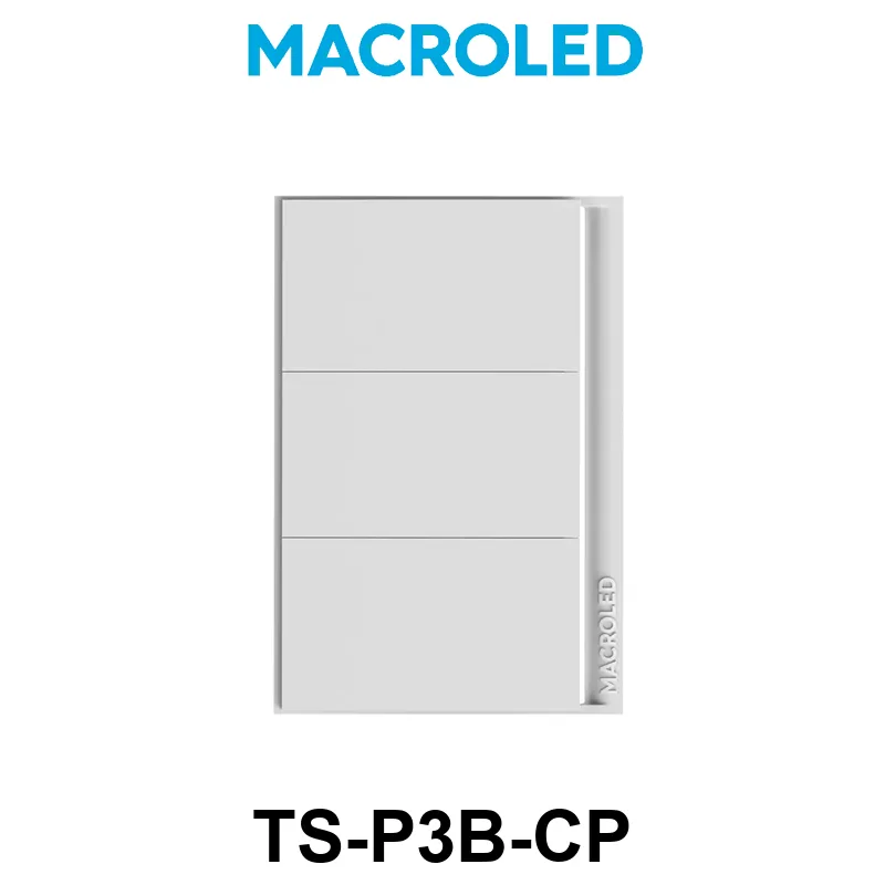 TECLA SMART BLANCO MACROLED 3 PULSADORES AC100-240V MAX 10A CON CAPACITOR