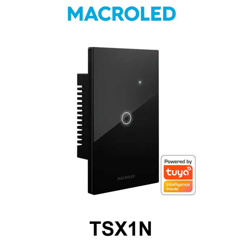 TECLA SMART MACROLED NEGRO 1 CANAL AC110-240V MAX 10A