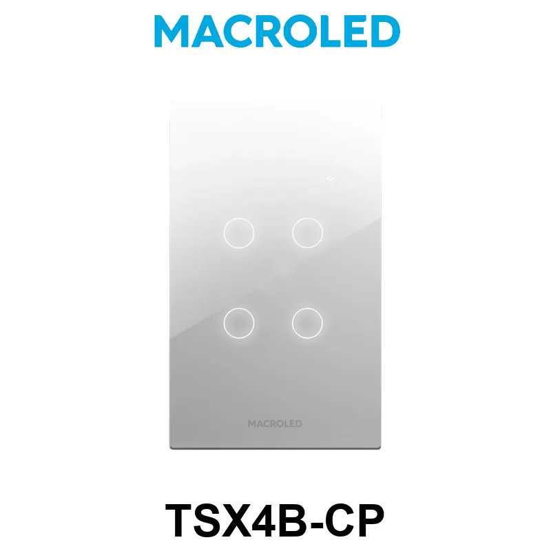 TECLA SMART BLANCO MACROLED 4 CANALES AC100-240V MAX 10A CON CAPACITOR
